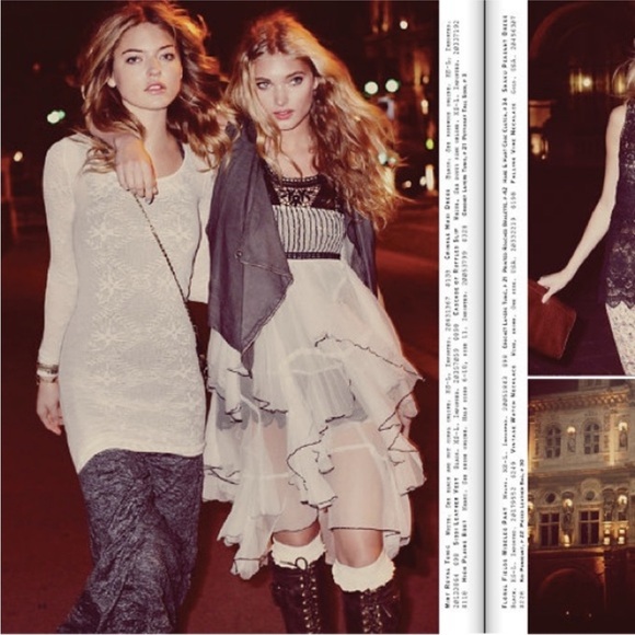 Free People Very Rare Strapless Cascading Ruffle Mesh Dress in White - Picture 9 of 15